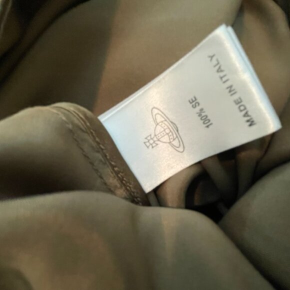 Y2K Anglomania Liquid Bronze Silk Dress - Picture 8 of 8